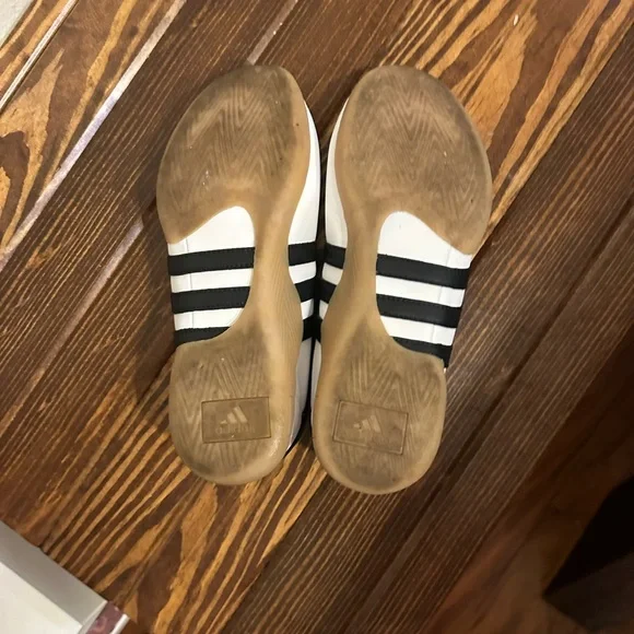 Adidas Taekwondo White & Black Lace-Up Ballet Sneakers - Picture 4 of 4